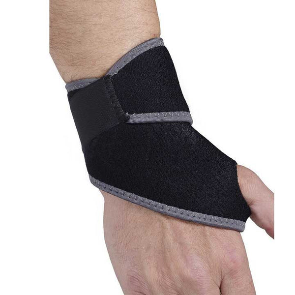Biofeedbac wrist support in use on male wrist
