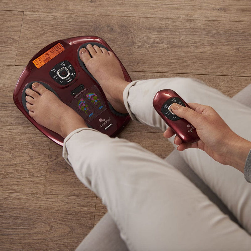 Red circulation reviver foot plates and remote