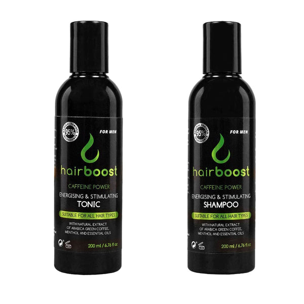 Vytaliving Hairboost Caffeine shampoo and conditionerfor male hair loss
