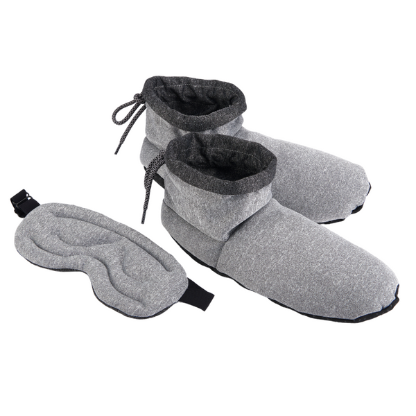 Cosy Slipper Boots and Eye Mask Set
