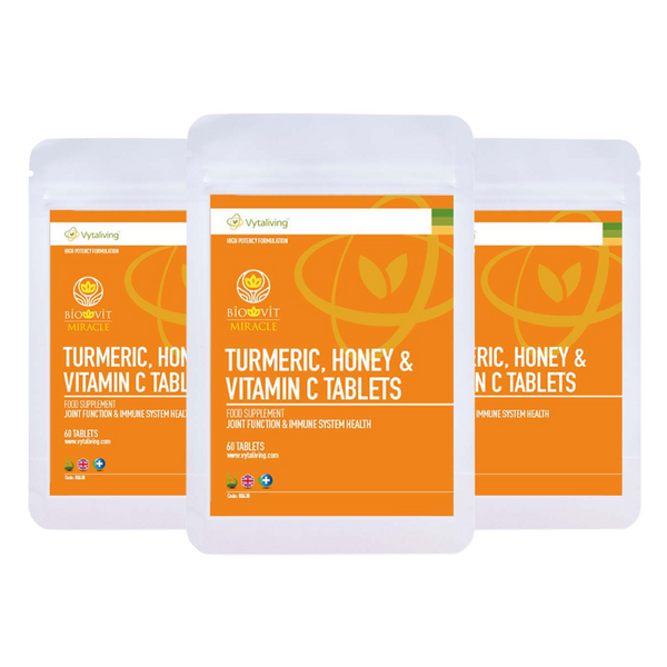 Biovit Turmeric 2500mg, Honey and Vitamin C Tablets 3 Month Supply