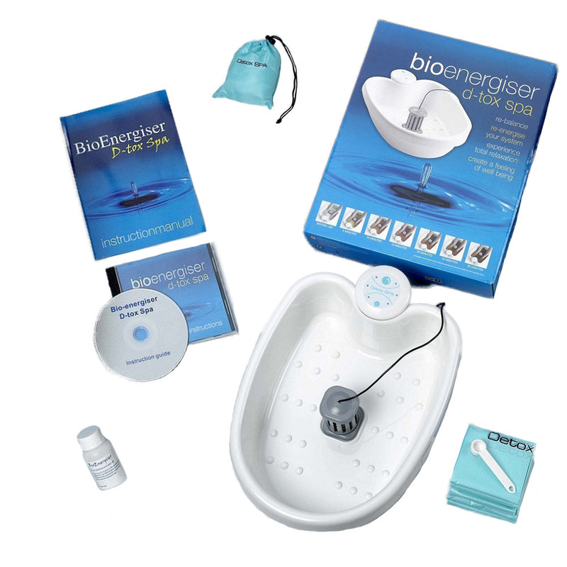 Vytaliving Bioenergiser Foot D-tox Spa, Detoxing Foot Spa with salt, instruction Manual and liners