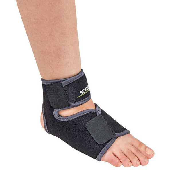 Biofeedbac Ankle Support in use on female leg