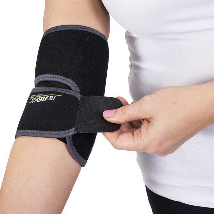 Biofeedbac Elbow support on female arm