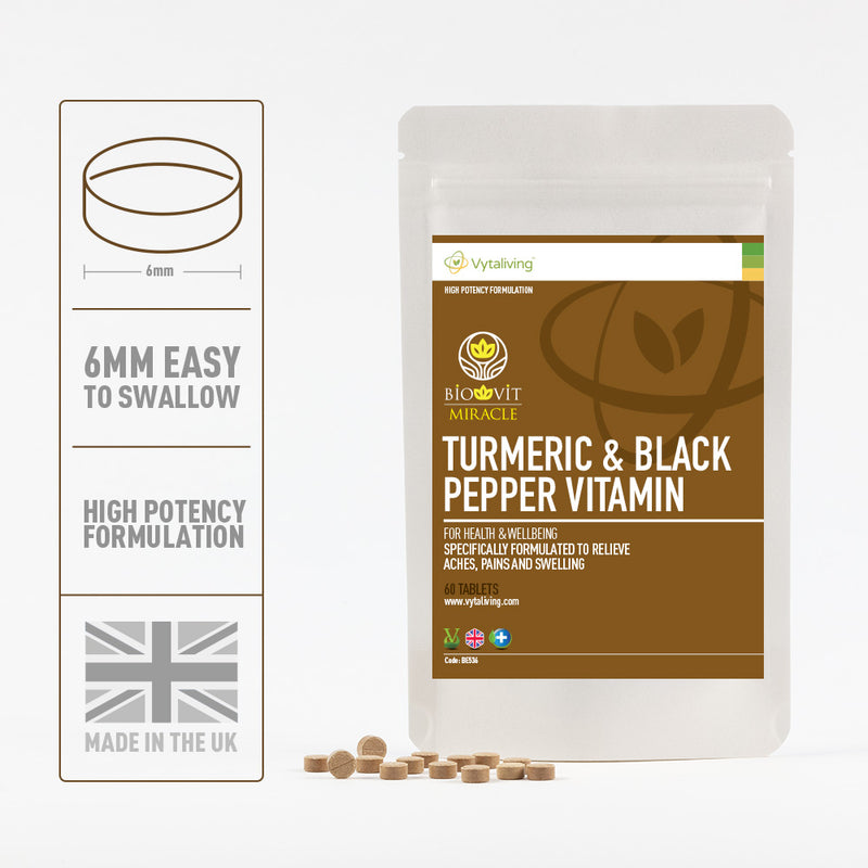 Biovit Turmeric and Black Pepper Tablets and Supplement Information