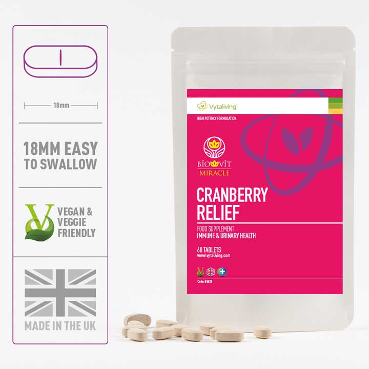 Cranberry Relief Tablets from Biovit with Supplement Information