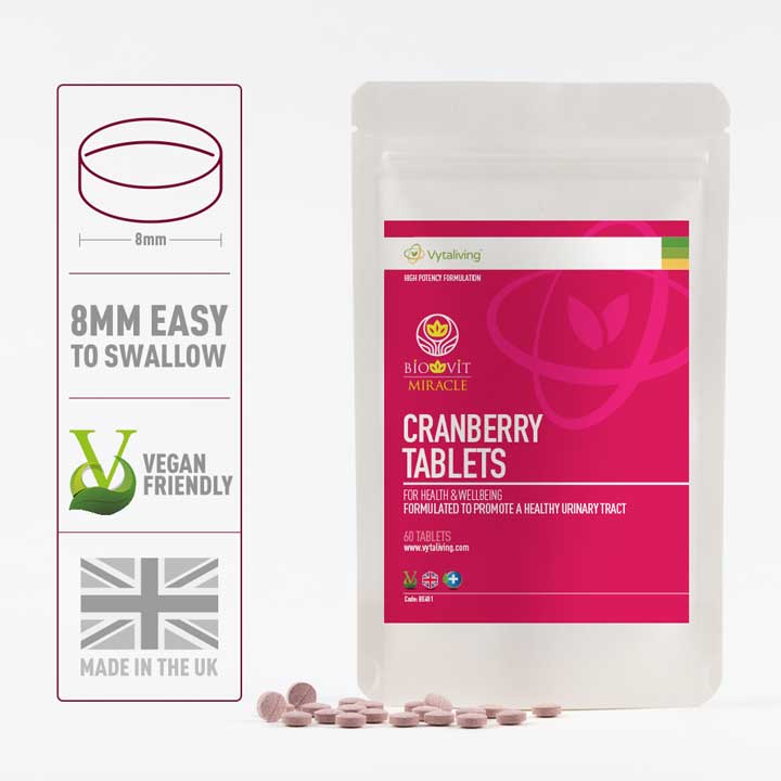 Biovit Cranberry Tablet Packet and Supplement Information