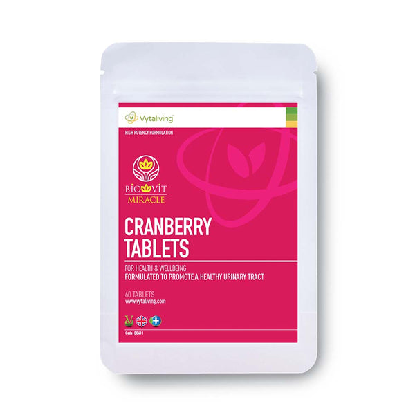 Biovit Cranberry Tablets Dietary Supplement 10,000mg for healthy bladder and UTI. As seen in press