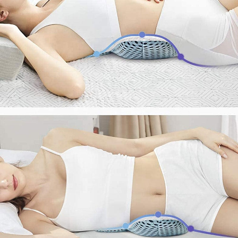 Back Support Sleep Pillow- Memory Foam for Back Pain