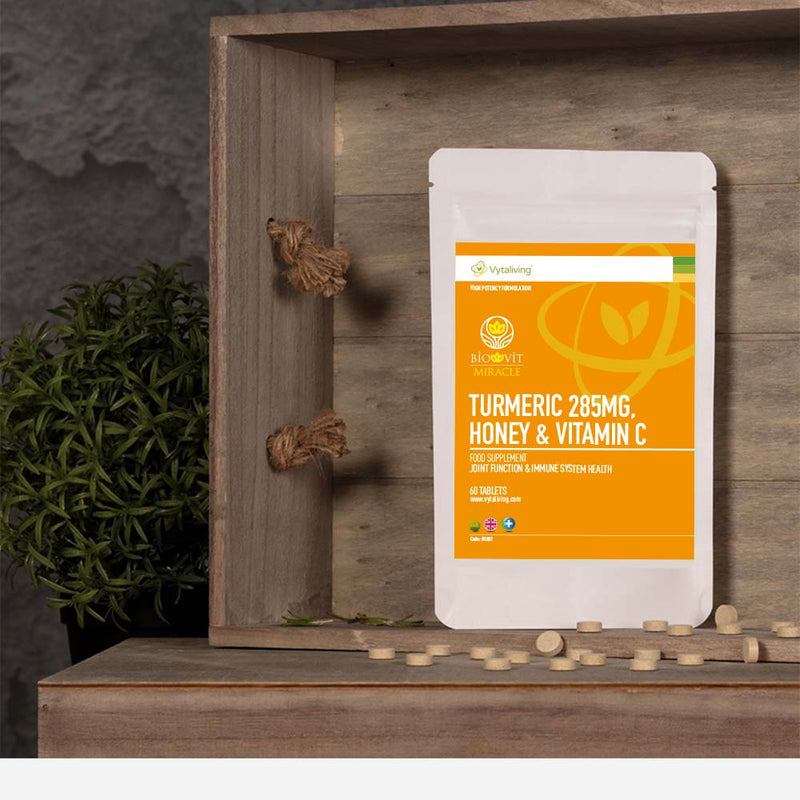 Biovit Turmeric 285mg, Honey and Vitamin C Tablets