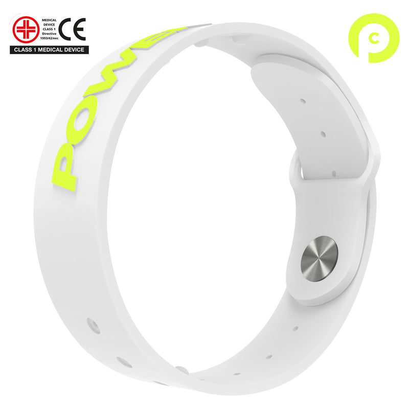 POWERCORE Sports Performance Wrist Band - White Neon