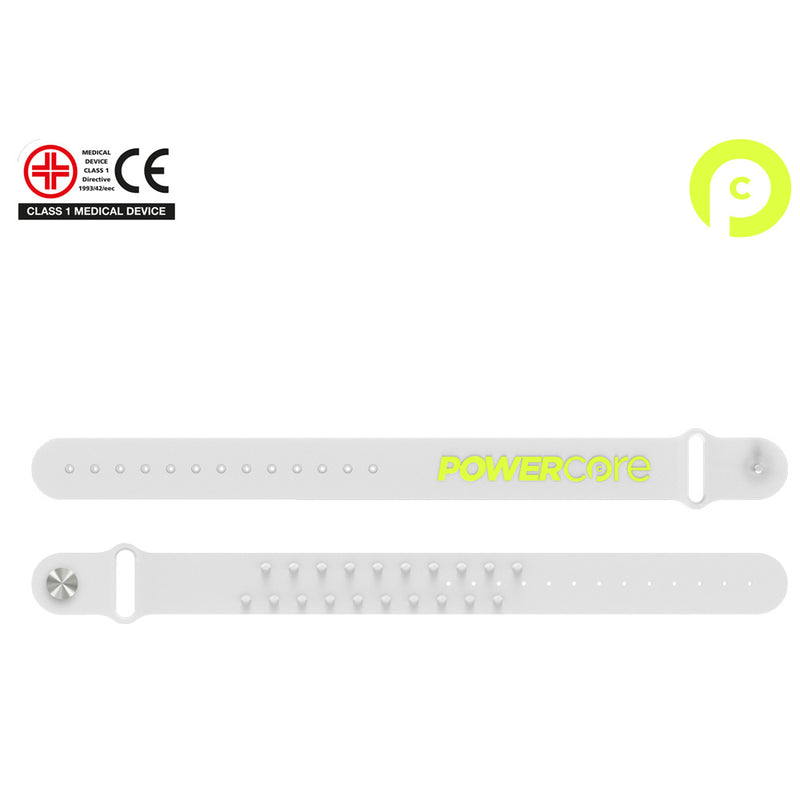 POWERCORE Sports Performance Wrist Band - White Neon