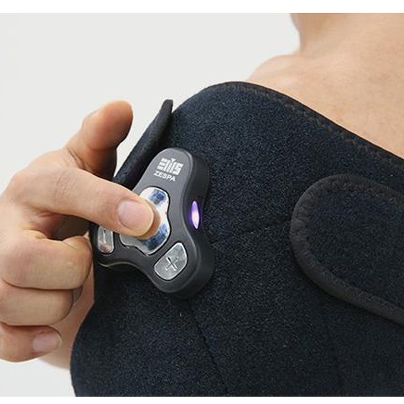Biofeedbac 2-in-1 TENS Support Device on Shoulder for Pain Relief