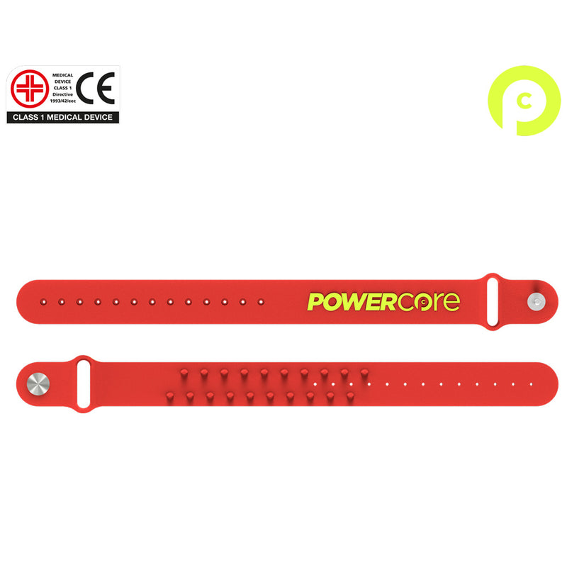 POWERCORE Sports Performance Wrist Band - Neon Red