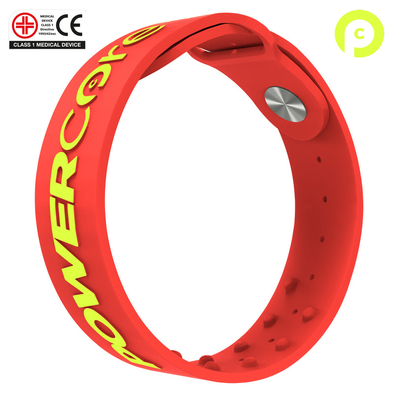 POWERCORE Sports Performance Wrist Band - Neon Red