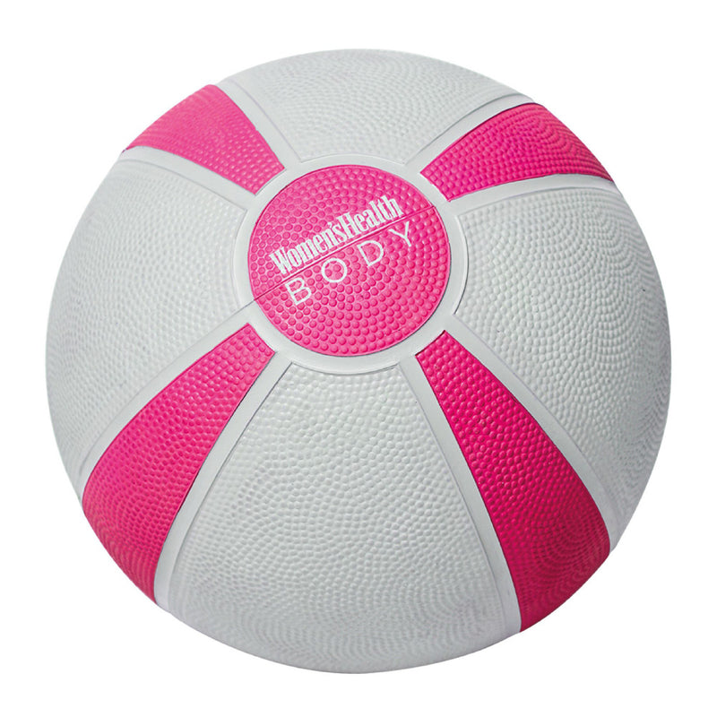 Womens Health Grey and Pink (Magenta) 4kg medicine for at home workouts, core workout, ab workout and strength exercises